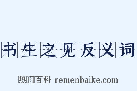 书生之见反义词是什么意思的图片
